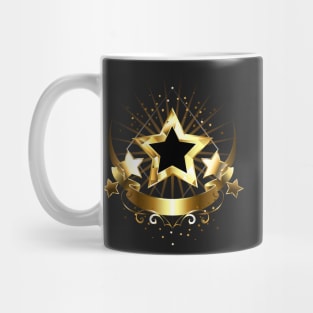 Five Stars with Golden Ribbon ( 5 stars ) Mug